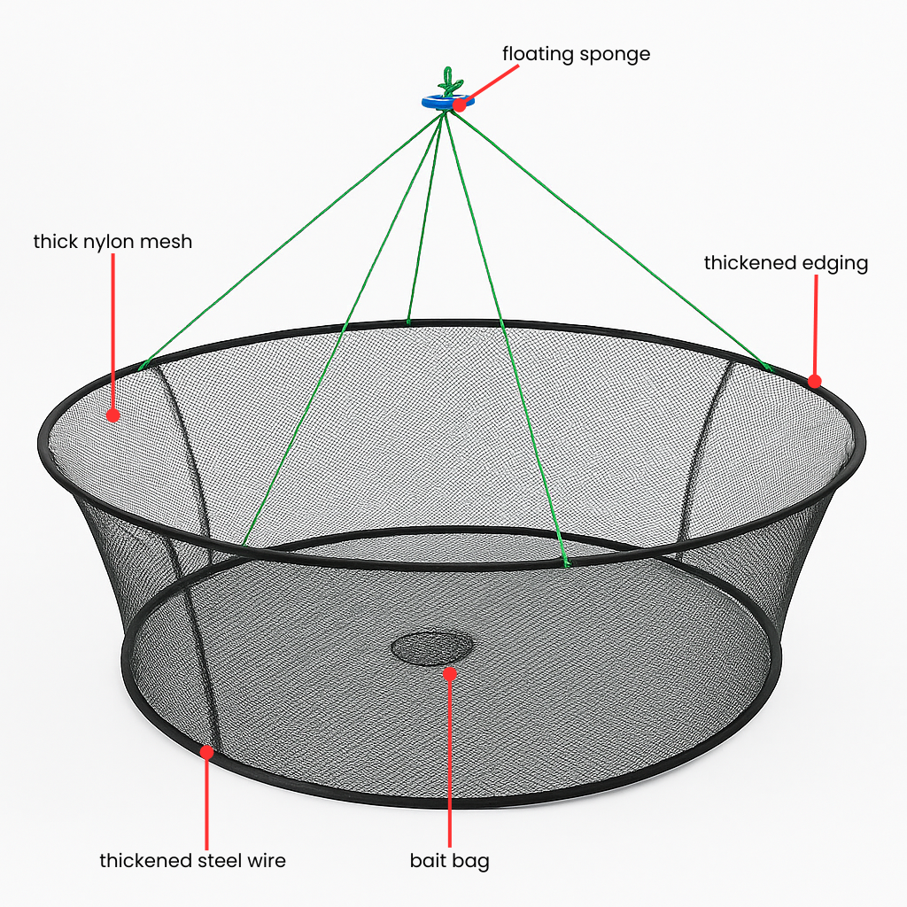 EasyCatch™ 2-Ring Collapsible Crab Net Trap